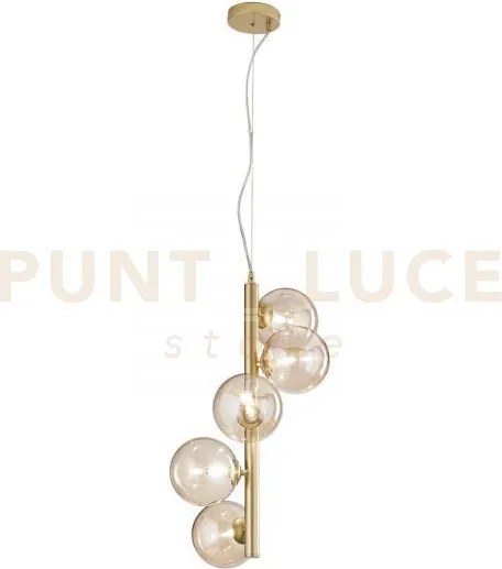Lampadario a sospensione honey oro 5 luci attacco g9 36,1x60,4x183c...