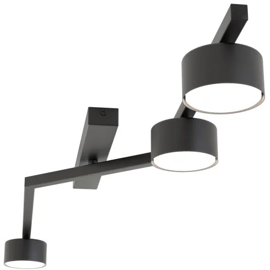 Plafoniera da soffitto SKAN 3xGX53/12W/230V nera