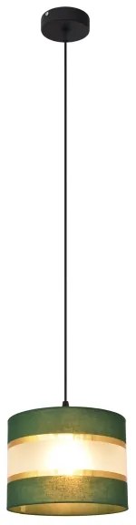 Lampadario a sospensione con filo HELEN 1xE27/15W/230V diametro 20 cm verde/oro