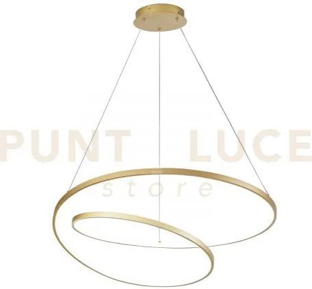 Lampadario a sospensione led lieve oro 60w 8000lm cct 3000k 4000k 6...