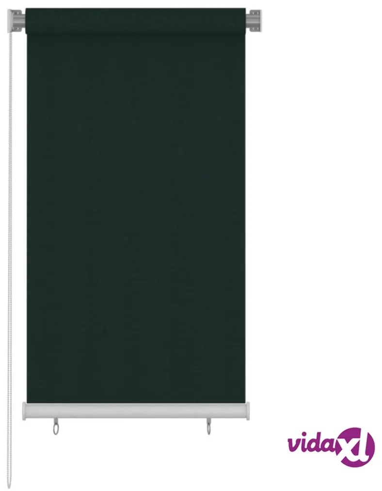 vidaXL Tenda a Rullo per Esterni 80x140 cm Verde Scuro HDPE