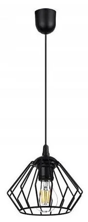 Lampadario a sospensione con filo CEED 1xE27/60W/230V nero