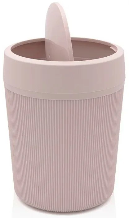 Pattumiera bagno rosa in plastica 4,2 lt con coperchio basculante Ring