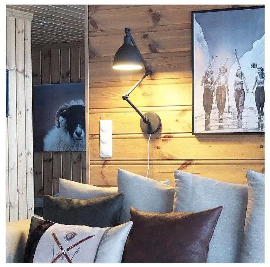 ByRydens 2827660-4000 - Applique dimmerabile BAZAR 1xE27/5W/230V nero