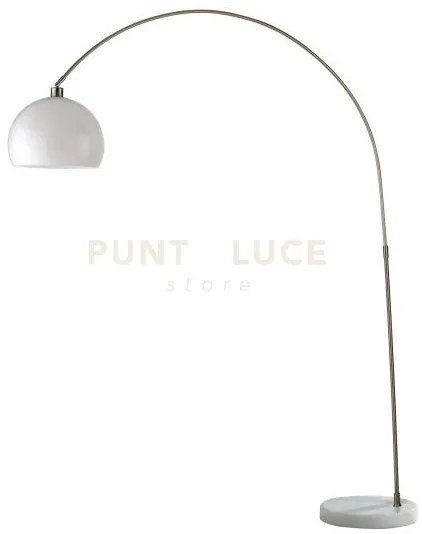 Piantana plaza bianca 1 luce attacco e27 152x35x200cm con base in m...