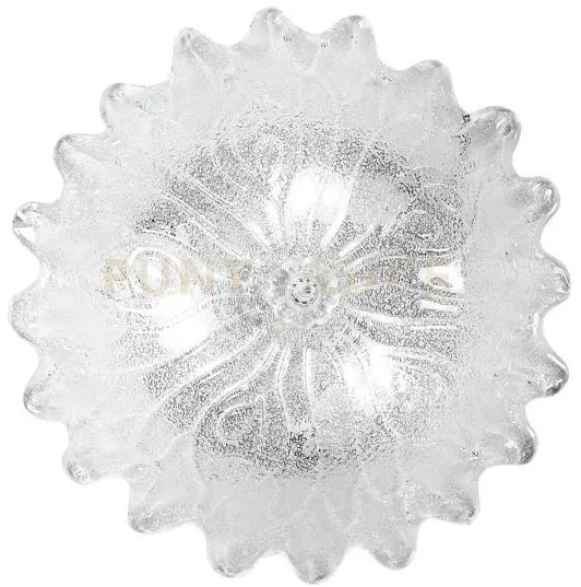 Plafoniera dedalo con decori in vetro