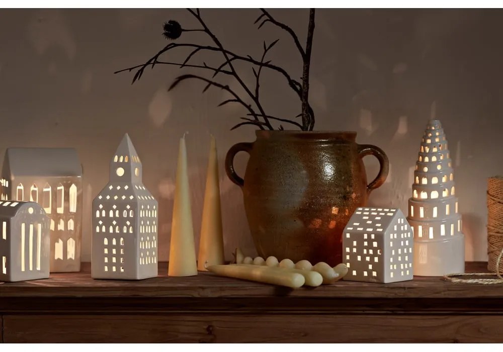 Portacandela in ceramica per lumino Urbania Lighthouse Church Tower – Kähler Design