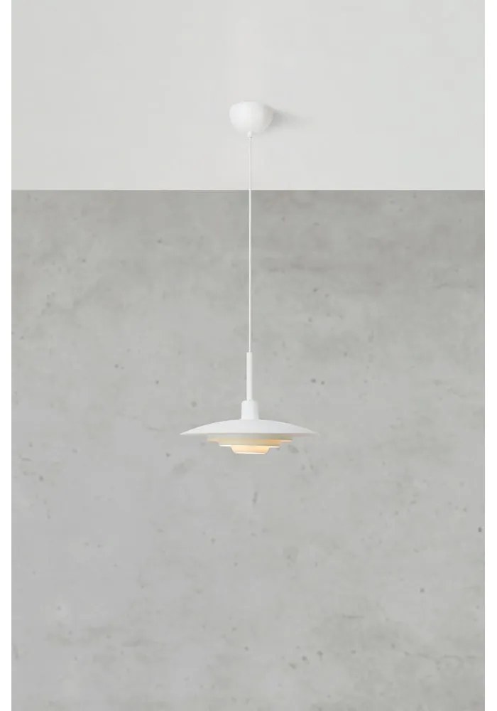 Lampadario bianco con paralume in metallo ø 35 cm Piny – Markslöjd