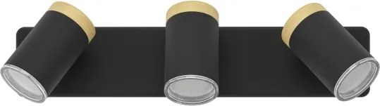 Eglo 300002 - Faretto da bagno CONSUMA 3xGU10/3W/230V IP44 nero/beige