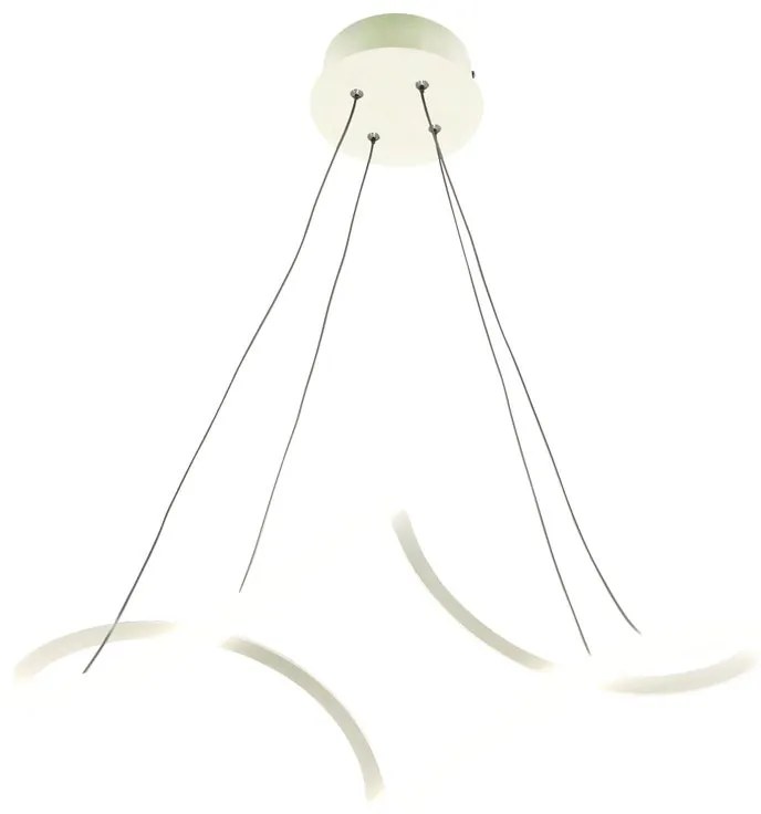 Lampadario LED moderno Dana bianco, luce naturale 5180 lumen