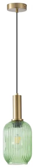 Lampadario a sospensione con filo 1xE27/15W/230V verde 13 cm