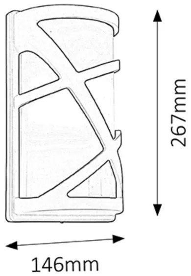 Rabalux 8766 - Applique da esterno DURANGO 1xE27/40W