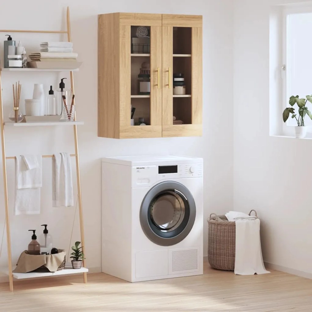 Mobile A Parete Rovere Sonoma 69,5x34x90 Cm /