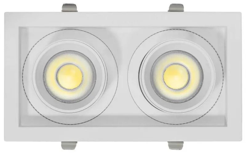 Faro LED da Incasso 2x30W Orientabile CCT Foro Ø235x120 Bridgelux LED Colore Bianco Variabile CCT