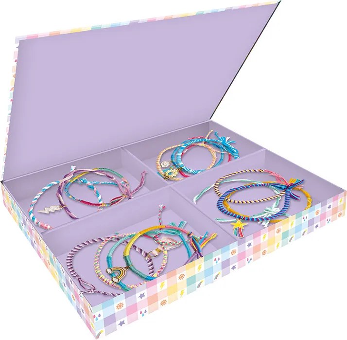 Atelier per bambini - 30 braccialetti avvolgenti arcobaleno