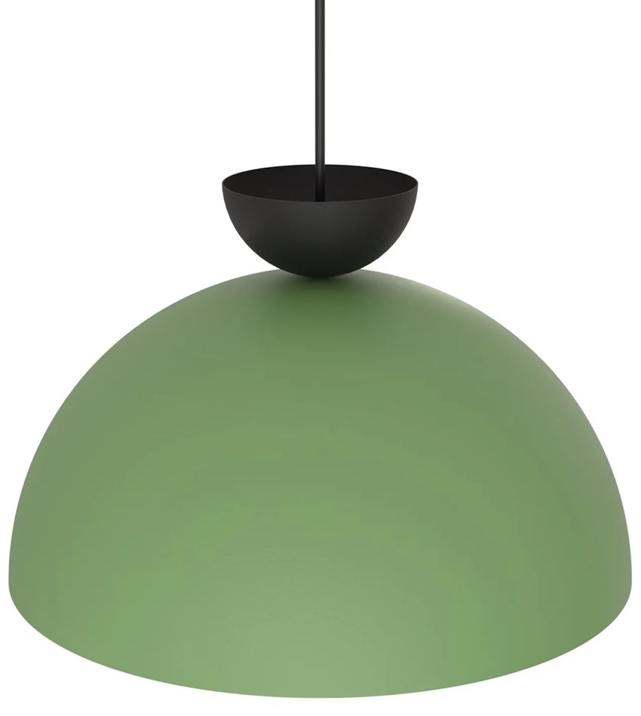 Lampadario Minimal Efesto Acciaio Nero Verde 1 Luce Gx53