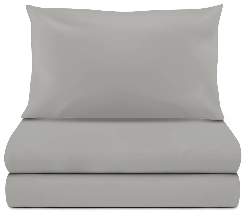 Completo letto singolo grigio cotone Cabana