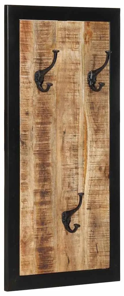 Appendiabiti 40x2x80 Cm İn Legno Massello Grezzo Di Mango /