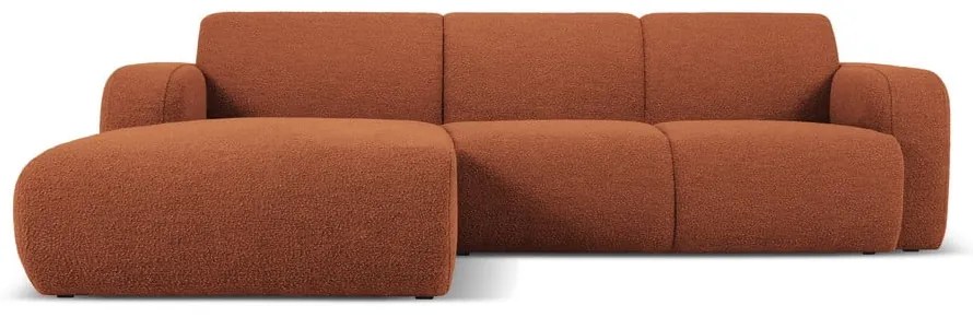 Divano angolare marrone in tessuto bouclé (angolo sinistro) Molino - Micadoni Home