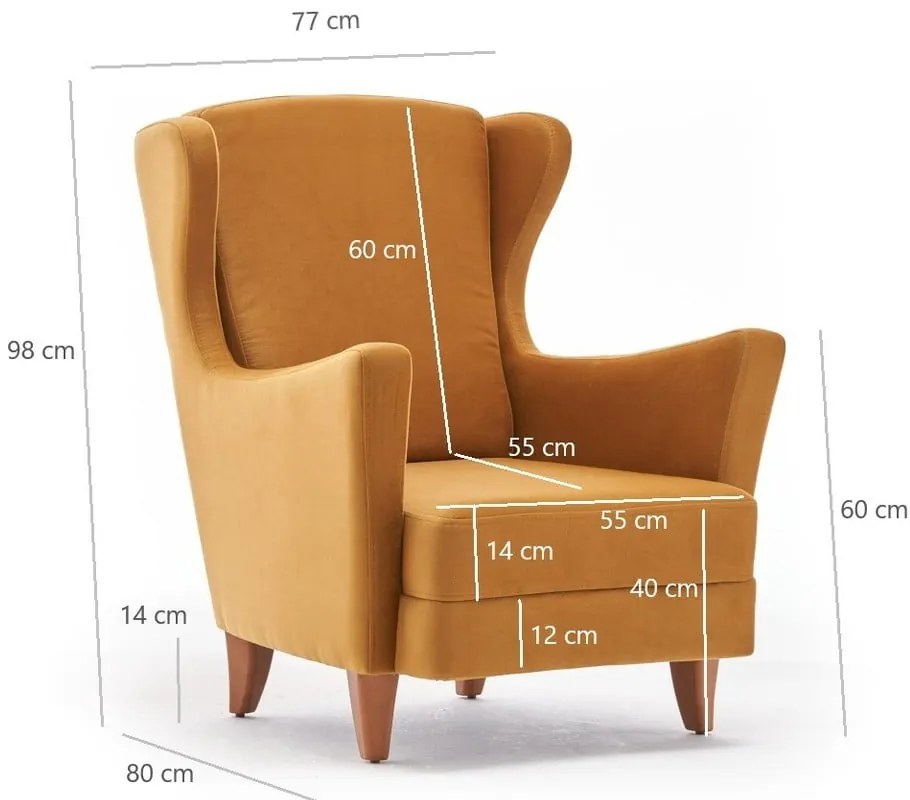 Poltrona gialla Lola Brejer - Artie