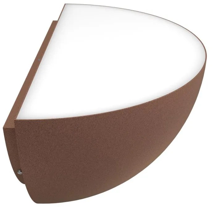 Applique Curva Monodirezionale con base E27, IP54 Corten - Serie BRINA Base E27