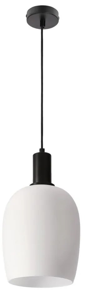 Lampada sospesa a cavo WOLKEN 1xE27/40W/230V bianco/nero
