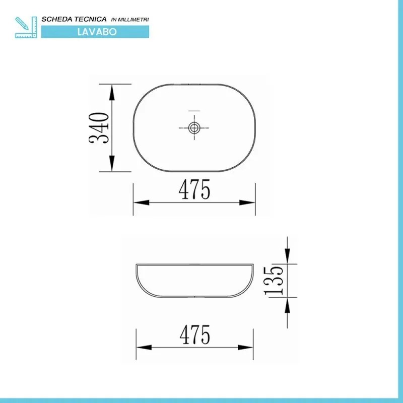 Mobile bagno sospeso 80 cm ossido e rovere con lavabo e specchio Kleo