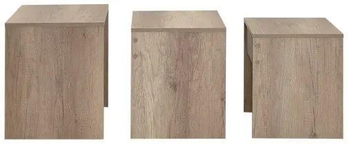 SET 3x Tavolino marrone