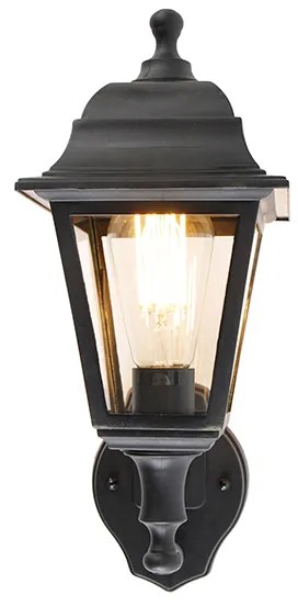 Lampada da parete per esterni classica nera con sensore di movimento - Capital