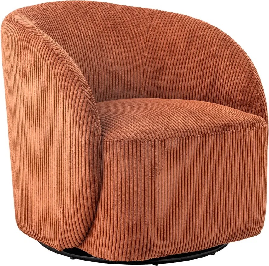 Poltrona in velluto a coste arancione Pradi - Bloomingville