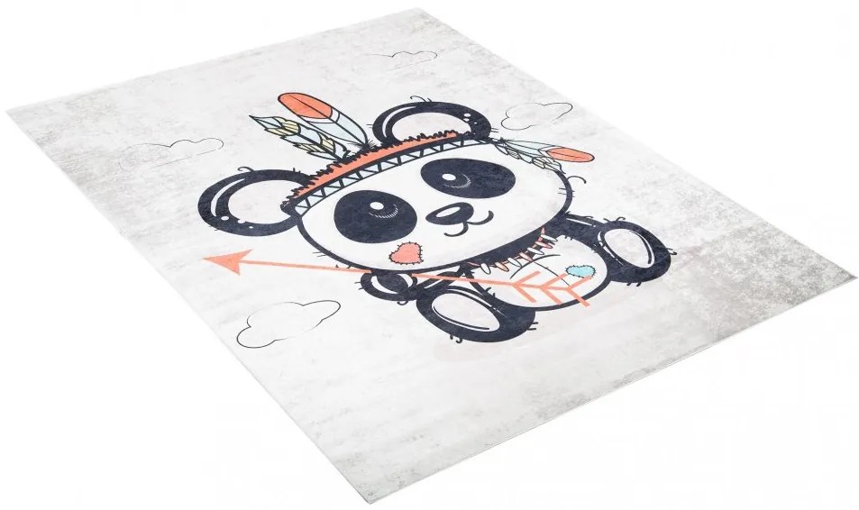 Tappeto per bambini con il motivo di un adorabile panda indiano Larghezza: 140 cm | Lunghezza: 200 cm