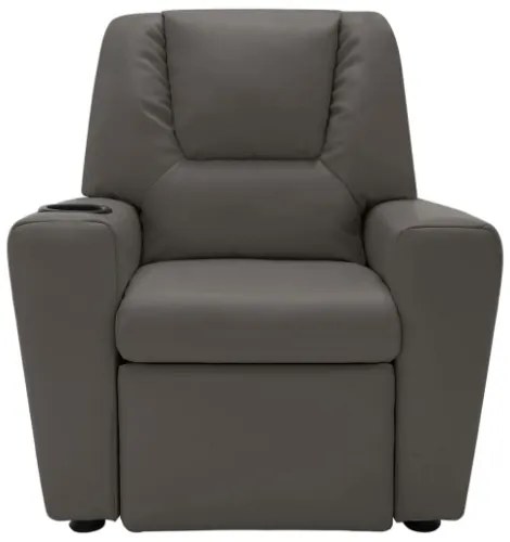 Poltrona Reclinabile per Bambini in Similpelle Grigio Antracite