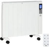 Stufetta Elettrica 2000W 75x31x66,5 cm con Timer e Impostazioni di Calore Bianco