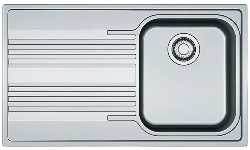 Lavello integrato 1 vasca in inox argento FRANKE Smart L 50 x L 86 cm