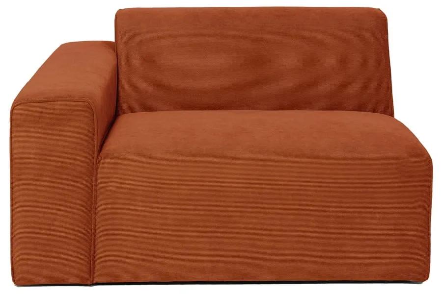 Modulo divano in velluto a coste arancione (angolo sinistro) Sting - Scandic