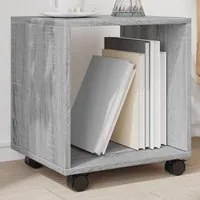 Mobiletto con Ruote Grigio Sonoma 37x33x42,5 cm in Truciolato 853133