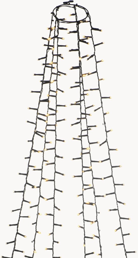 Decorazione a LED da interno-esterno per albero con funzione timer, bianco caldo