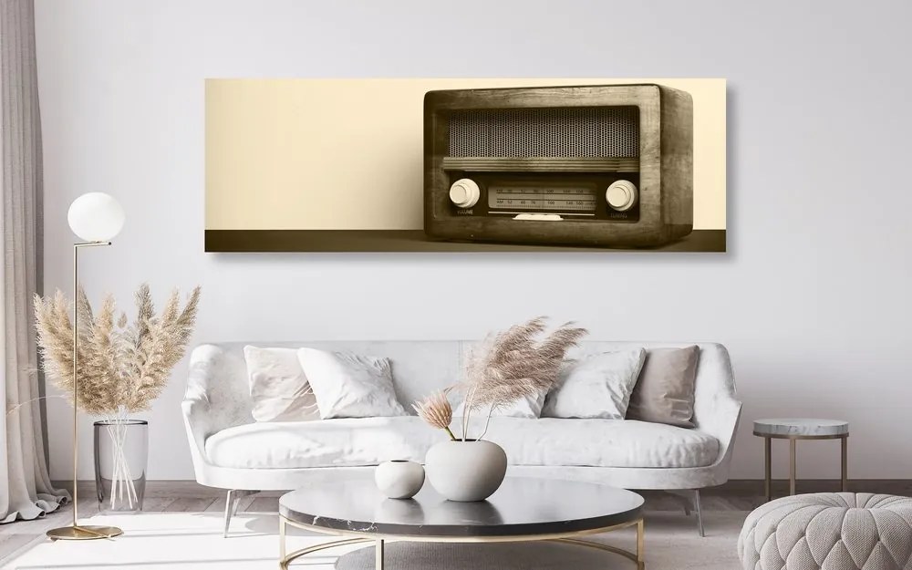 Quadro su tela – Radio retrò in seppia