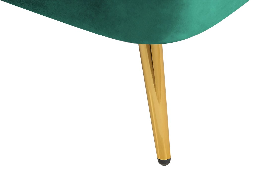 Chaise longue velluto verde smeraldo destra ALLIER Beliani