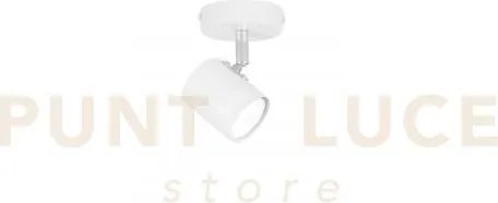 Spot zero bianco 1 luce attacco gu10 8x12cm in metallo orientabile