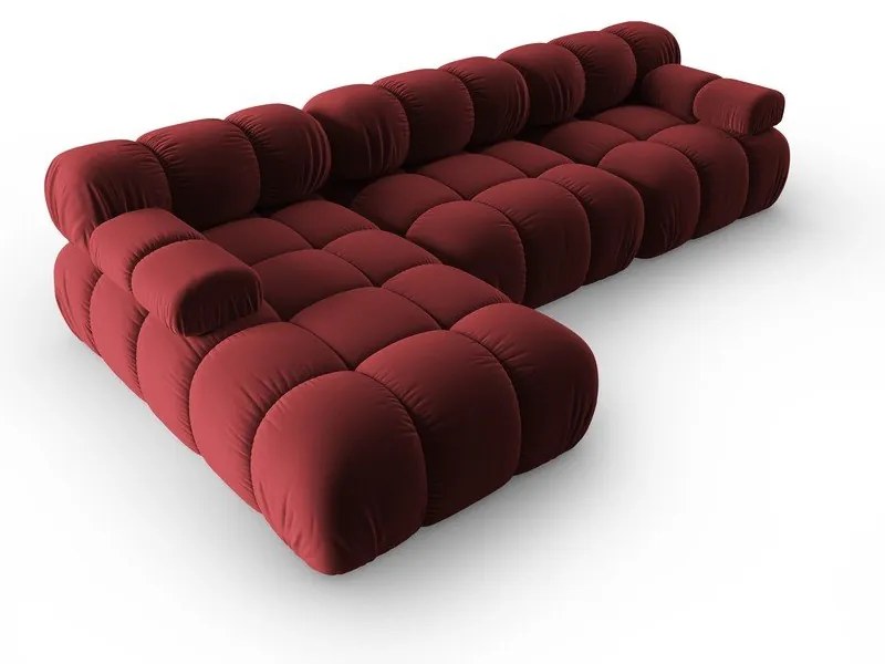 Divano in velluto rosso 285 cm Bellis - Micadoni Home