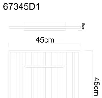Globo 67345D1 - Lampada LED da soffitto WOODY 36W 230V 3000K 45x45 cm