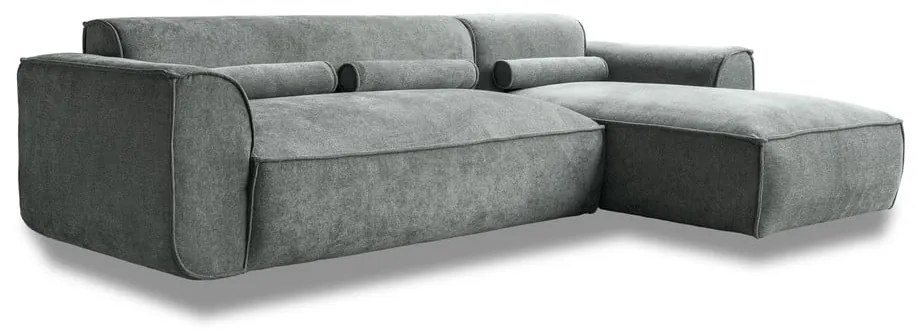 Divano angolare componibile verde (con penisola a destra) Flex Felix – Miuform