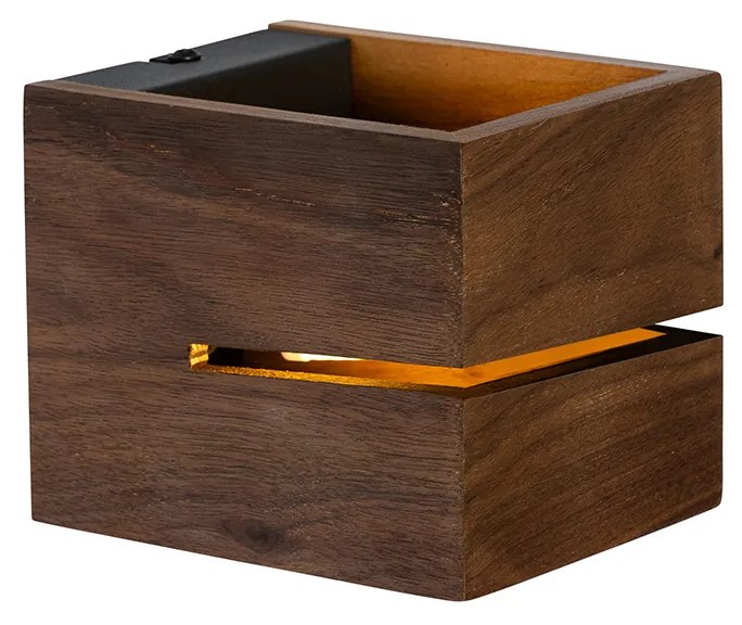 Applique da parete rustica in legno di noce 9,7 - Transfer Groove