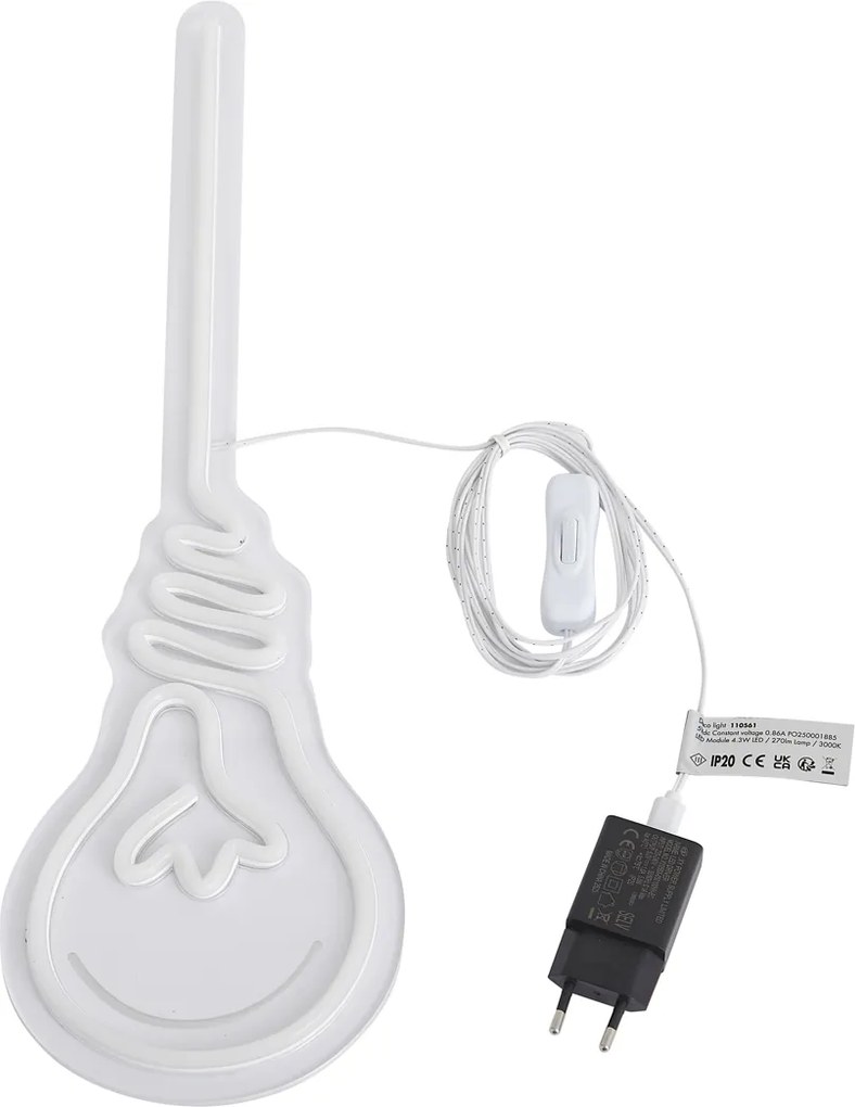 Lampada da parete al neon bianco caldo con LED - Light Bulb