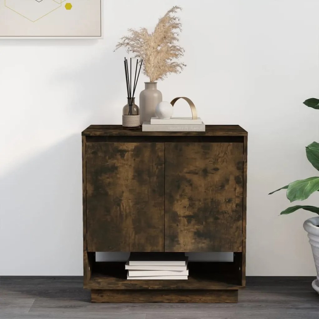 Credenza Rovere Fumo 70x41x75 Cm İn Truciolato /