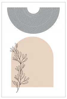 Set 3 Poster Decorativi (30x40 cm) Geos Marrone Grano & Sin marco - Sklum
