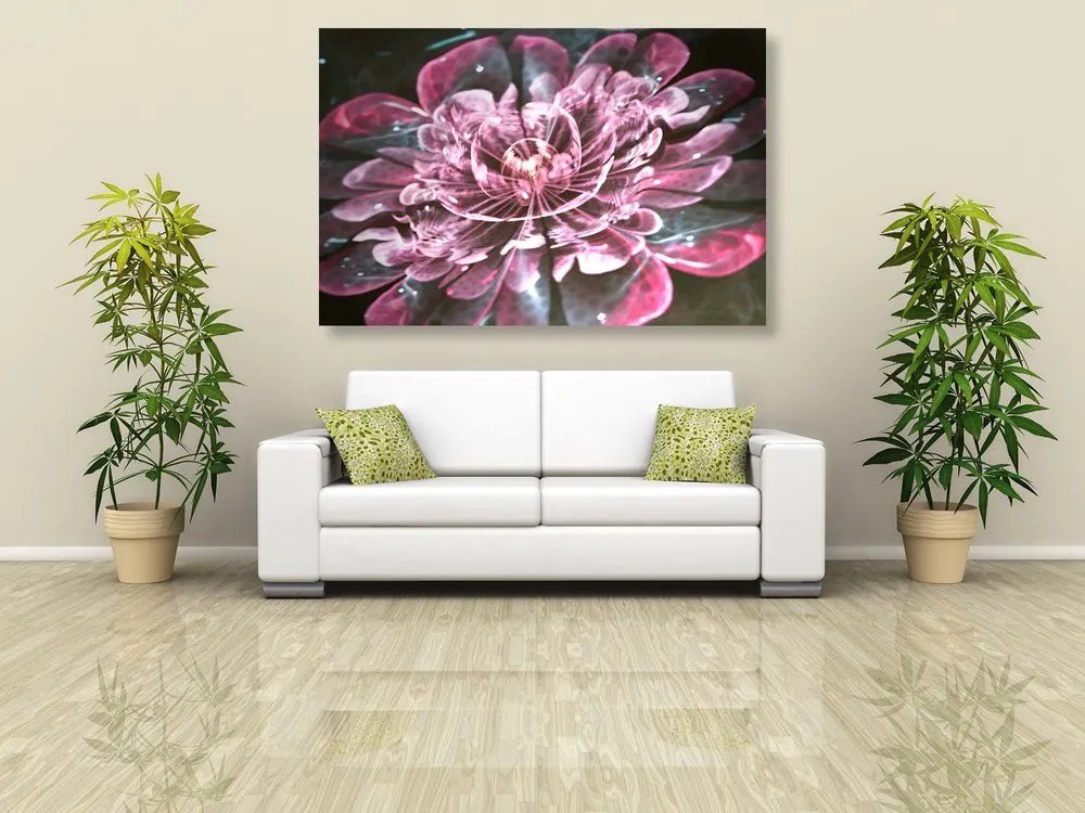 Quadro su tela – Magico fiore rosa