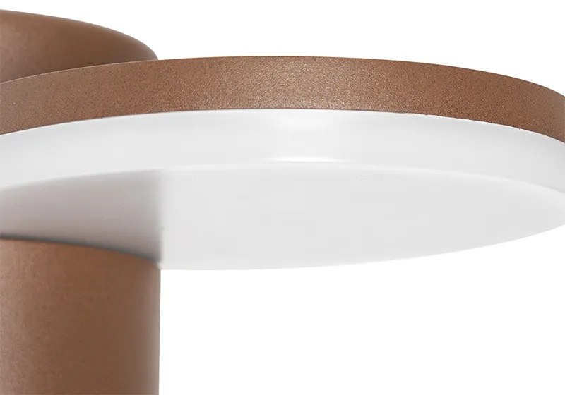 Lampada da parete per esterni marrone ruggine incl. sensore di movimento LED IP54 - Esmee