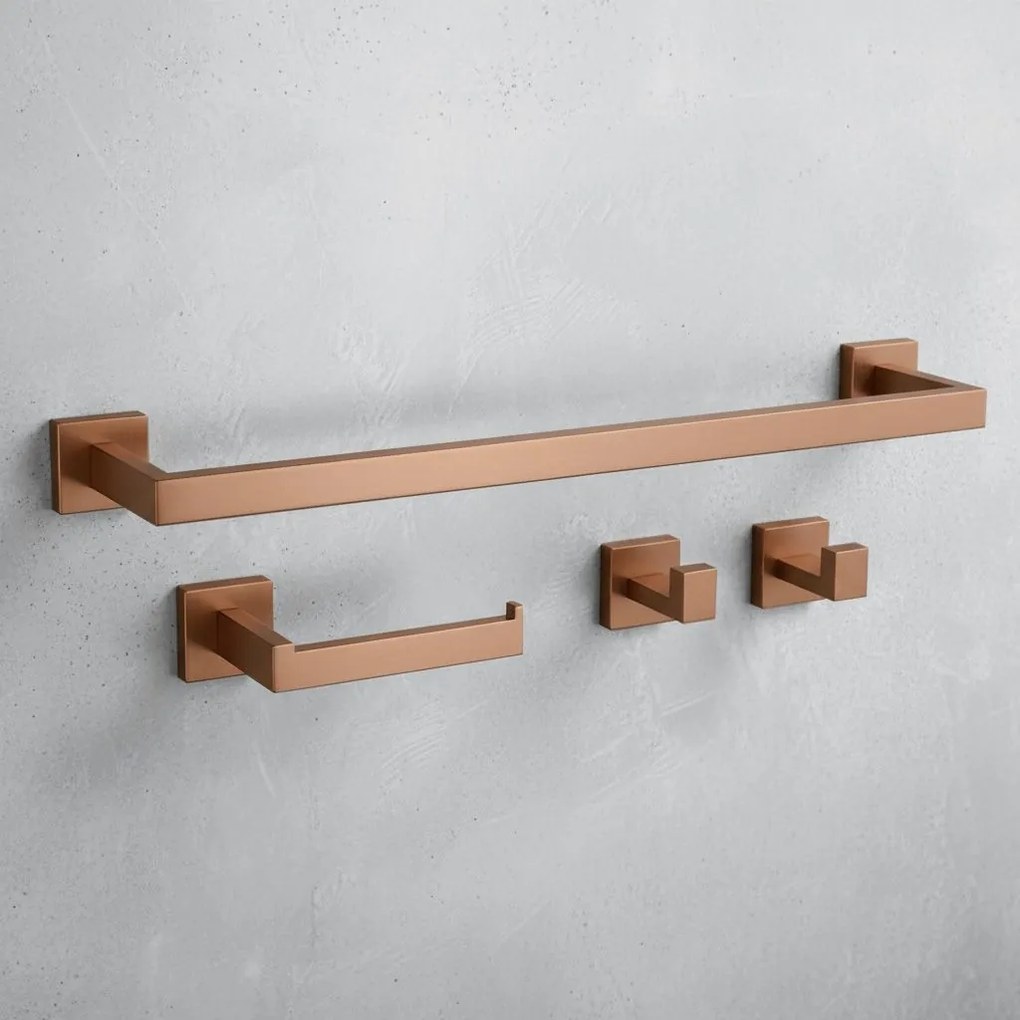 Set accessori da bagno Rio Brush Copper 4 pezzi